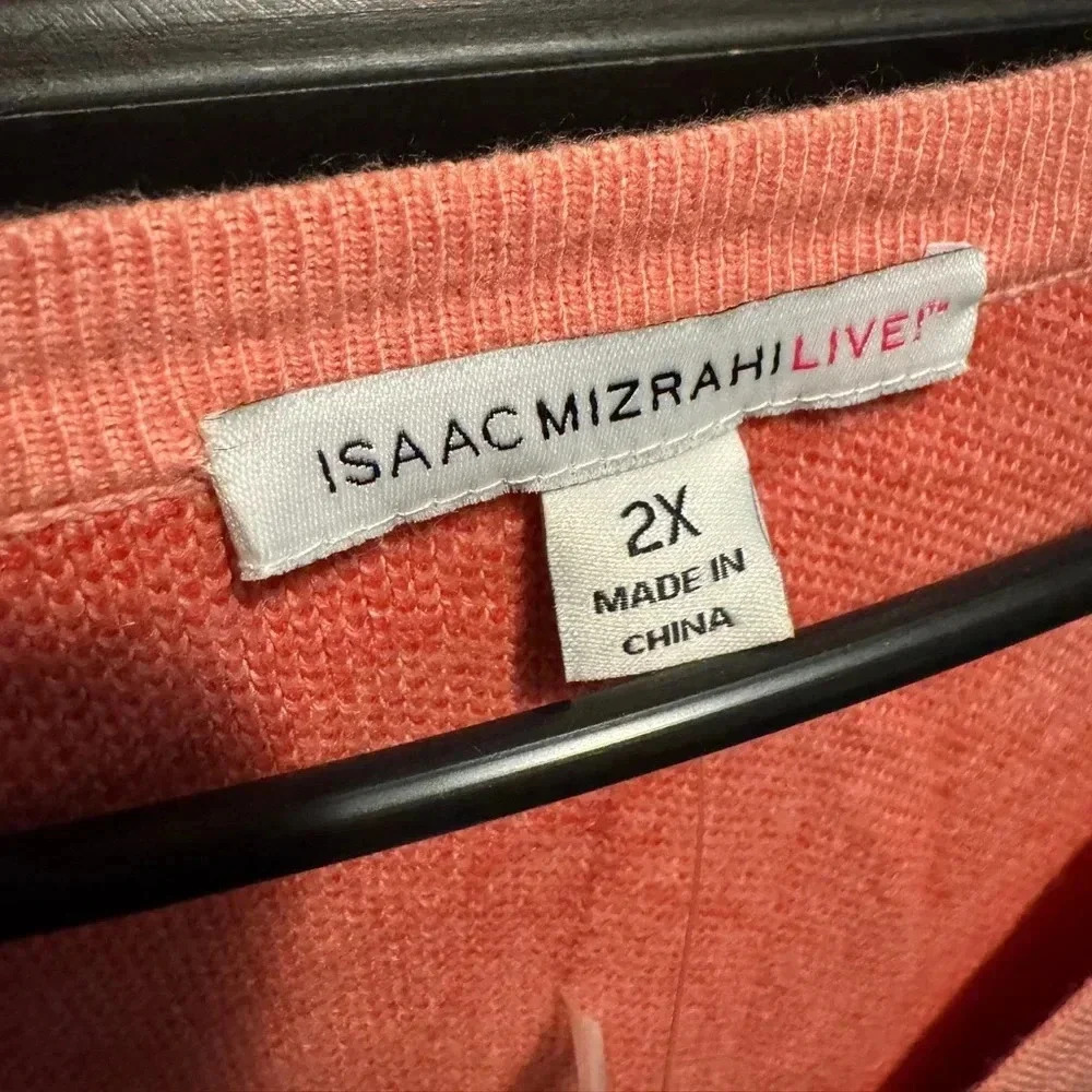 Isaac Mizrahi Choice Pattern Jacquard Cardigan 2XLarge New - Picture 7 of 7